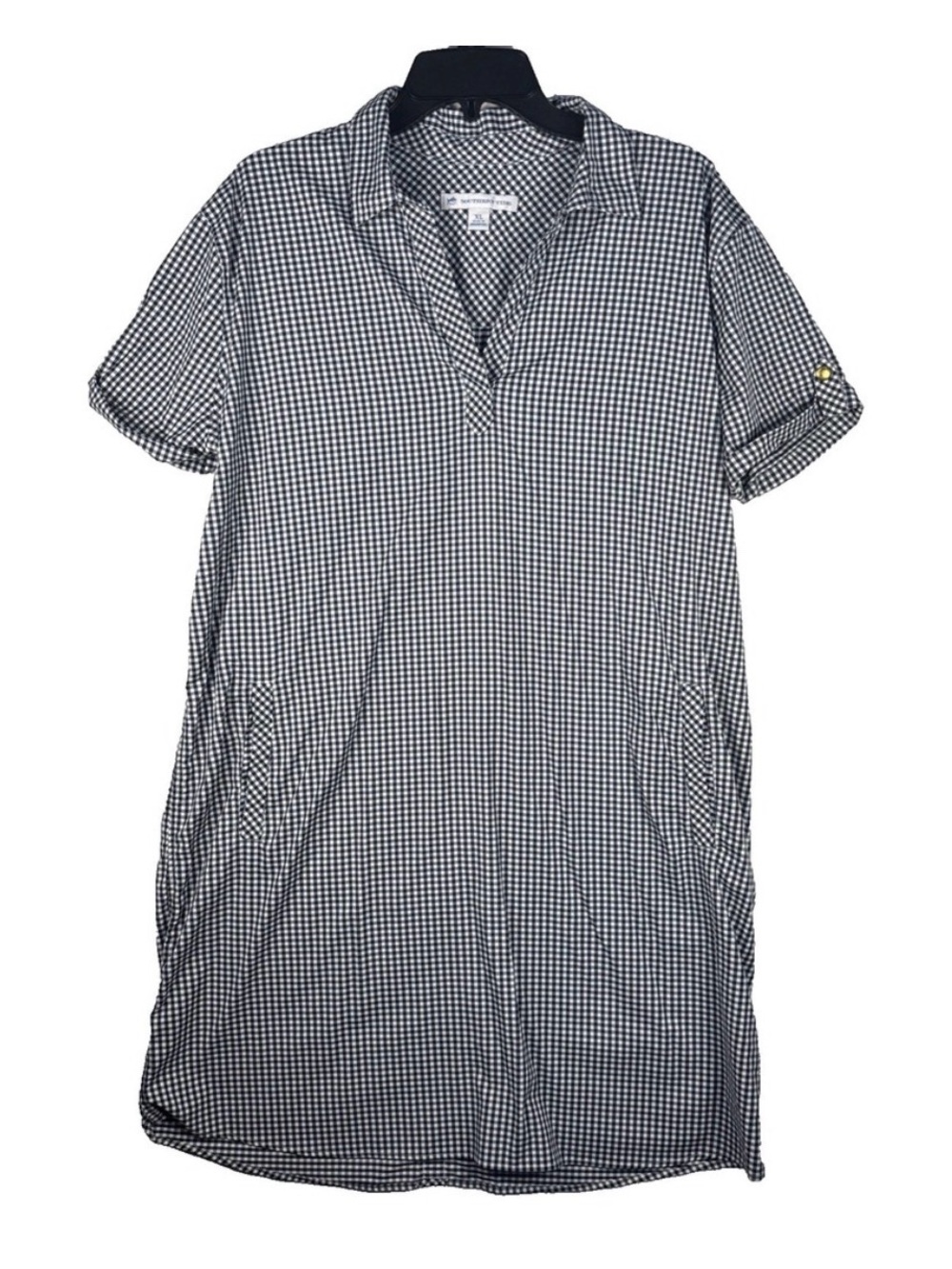 Southern Tide Kamryn Inter
Coastal Polo Shirt Dress Black
Gingham Size XL